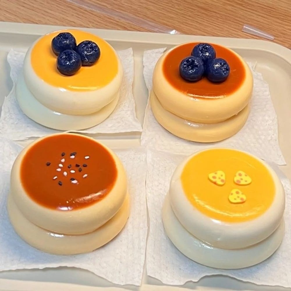 Blueberry pancake squishy stress toy